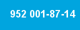 952 001-87-14 952 001-87-14